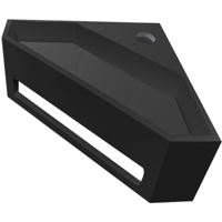 Wiesbaden Julia Hoekfontein 35x35x16 cm Mat Zwart Solid Surface - thumbnail