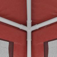 VidaXL Partytent met 4 mesh zijwanden 2x2 m hdpe rood - thumbnail