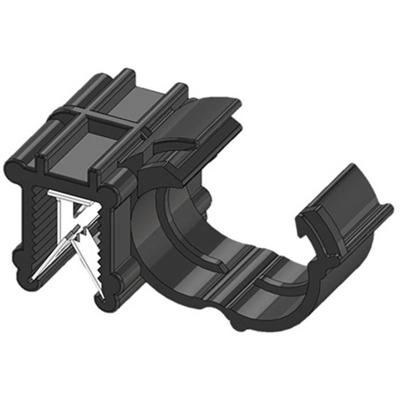 WKK Kantenclip Insteekbaar ART005917 Bundel-Ø (vast)=10 mm Hittebestendig, Kabelbundeling zijdelings montage Zwart 1 stuk(s)