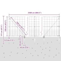 Weidehekwerk Zilver 25 x 1.2 m Gegalvaniseerd staal - thumbnail