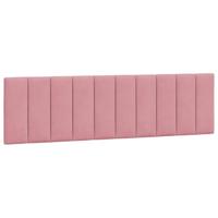 Bedframe met hoofdeinde fluweel roze 180x200 cm - thumbnail