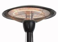 Barcelona Helder Staande halogeenstraler Zwart 1500 Watt - thumbnail