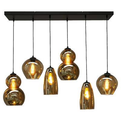 Masterlight Glazen eetkamer hanglampQuinto 6 - 2261-05-100-25-05-6