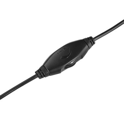Hama ShellTV koptelefoon (stereo-oordopjes, ideaal tv, extra lange kabel, 6 m, jack 3,52 mm, jack 6,35 mm, stekker meegeleverd, 20 Hz - 20 kHz, 32 ohm, 113 dB/MW) zwart