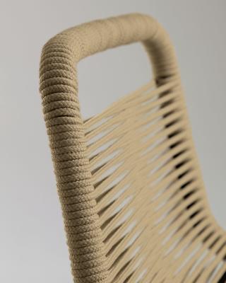 Kave Home Outdoor Barkruk 'Lambton' kleur Beige (zithoogte 74cm)