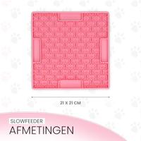 Eat Slow Live Longer Lick Mat Bones Pink - thumbnail