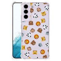 Doorzichtige Silicone Hoesje voor Samsung Galaxy S22 Dieren Emojis - thumbnail