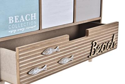 Doos-Juwelenkistje DKD Home Decor Hout Bruin Turkoois 34 x 14 x 24 cm