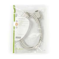 Seriële Kabel | D-SUB 9-Pins Male | D-SUB 9-Pins Female | Vernikkeld | 2.00 m | Rond | PVC | Ivoor | Envelop - thumbnail