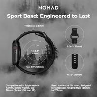 Nomad Sport Strap V2 Apple Watch 38 / 40 / 41mm zwart - thumbnail