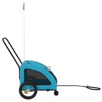 Hondenfietstrailer oxford stof en ijzer blauw - thumbnail