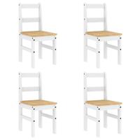 5-delige Eethoek Panama massief grenenhout wit - thumbnail