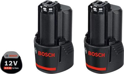 Bosch Blauw Twinpack 12V 3,0 Ah - 1600A00X7D Bosch Blauw Twinpack 12V 3,0 Ah - 1600A00X7D