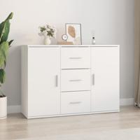 Dressoir 91x29,5x65 cm bewerkt hout wit - thumbnail