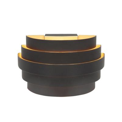 Highlight Design wandlampScudo zwart met goud 20cm - W3640.01