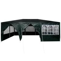 Partytent Groen en Wit 600 x 400 x 266 cm Polyester en staal - thumbnail