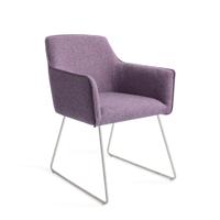 Jesper Home Eetkamerstoel 'Hofu' Slide Steel, kleur Violet Daisy - thumbnail