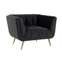 Richmond Fauteuil 'Huxley' Velvet, kleur Antraciet - thumbnail
