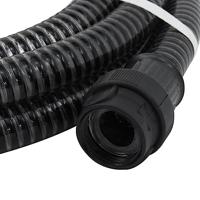 VidaXL Zuigslang met pvc koppelingen 1,1&apos;&apos; 4 m pvc zwart - thumbnail