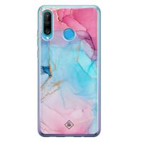 Huawei P30 Lite siliconen hoesje - Marble colorbomb - thumbnail