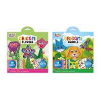 Basic Craft Origami Set Bloemen of Dieren + Stickers Verschillende Uitvoeringen - thumbnail