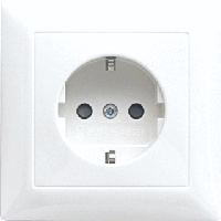 Busch-Jaeger 20 EUJB-914 Wandcontactdoos met randaarde Inzetstuk Busch-balance SI Alpine-wit 1 stuk(s) - thumbnail