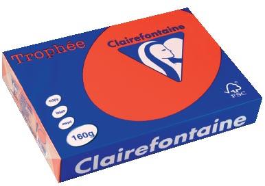 Clairefontaine Trophee A4 160gr koraalrood 250vel