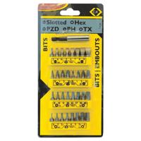 C.K T4520 Bitset 33-delig Kruiskop Pozidriv, Plat, Kruiskop Phillips, Binnen-zesrond (TX), Inbus - thumbnail