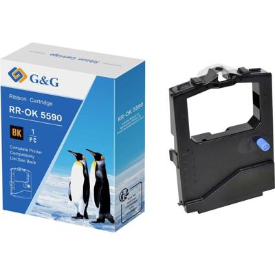 G&G Kleurtape RR-OK-5590-BK-S-1.6M Geschikt voor apparatuur (merk): OKI Zwart 1 stuk(s)