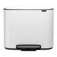 brabantia Bo 121388 Pedaalemmer (groot) 36 l Staal (l x b x h) 363 x 540 x 440 mm Wit Met voetpedaal 1 stuk(s) - thumbnail