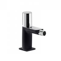 Bidetmengkraan Tres Loft Colors Draaiknop Uitloop Recht 8 cm Rond Zwart Chroom - thumbnail