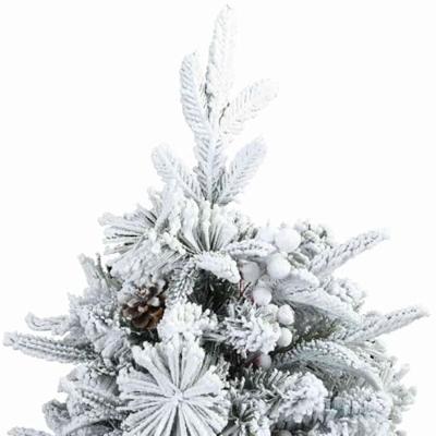VidaXL Kunstmatige inklapbare kerstboom wit 150 cm pe en pvc