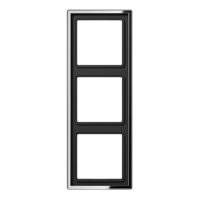 Jung LS990 afdekraam 3-voudig glanzend chroom