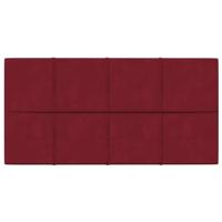VidaXL Wandpanelen 12 st 2,16 m² 60x30 cm fluweel wijnrood - thumbnail