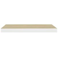 Wandschappen zwevend 4 st 60x23,5x3,8 cm MDF eikenkleurig wit - thumbnail