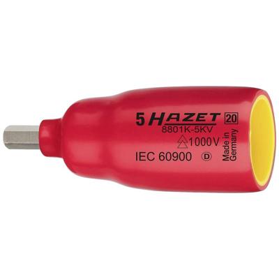 HAZET Dopsleutelbit · geïsoleerd 8801K-5KV · 3/8 inch (10 mm) vierkant hol · Binnen-zeskant-profiel · SW 5 mm HAZET Dopsleutelbit · geïsoleerd 8801K-5KV · 3/8 inch (10 mm) vierkant hol · Binnen-zeskant-profiel · SW 5 mm