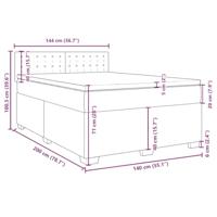 Boxspring met matras fluweel donkergroen 140x200 cm - thumbnail