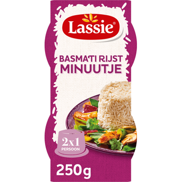 Lassie Minuutje Basmatirijst 2x125g bij Jumbo