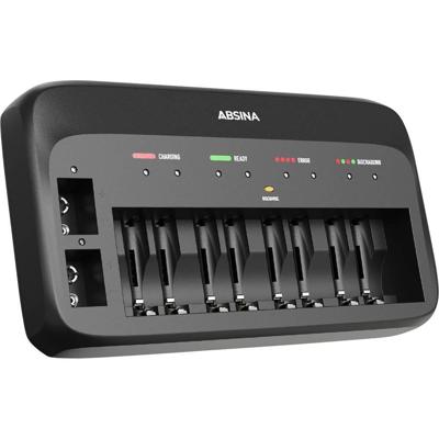 Absina 301003 Snellader NiMH, NiCd 9 V (blok), AAA (potlood), AA (penlite)