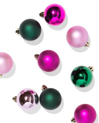 HEMA Kerstballen 4.1cm plastic multi - 9 stuks (multi)