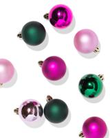 HEMA Kerstballen 4.1cm plastic multi - 9 stuks (multi) - thumbnail
