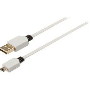 König KNM60410W10 Platte Usb 2.0 Kabel A Male - Micro B Male 1,00 M Wit