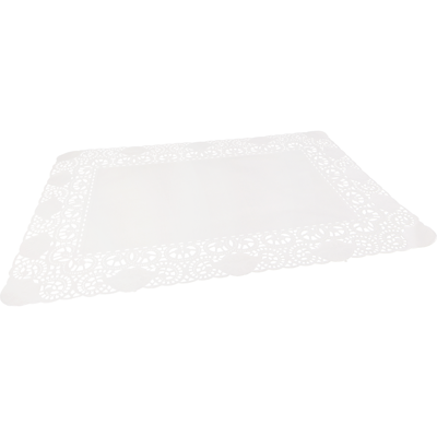 Taartrand | papier | 40x30cm | rechthoekig | wit | 1000 stuks