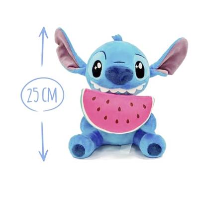Disney Lilo & Stitch pluchen knuffel Stitch met watermeloen - 25 cm