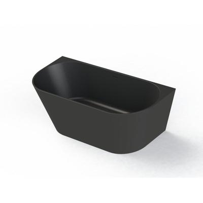 Arcqua Pinto Halfvrijstaand Bad - 170x73cm - mat zwart BAD123334