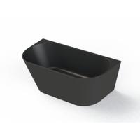 Arcqua Pinto Halfvrijstaand Bad - 170x73cm - mat zwart BAD123334 - thumbnail