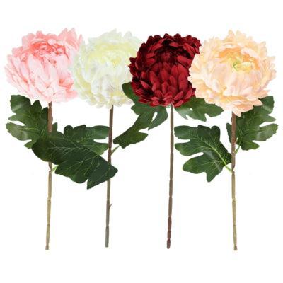 Kunstbloem Chrysant 74 cm 4 assorti | 24 stuks