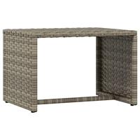 Ligbed met tafel poly rattan grijs - thumbnail
