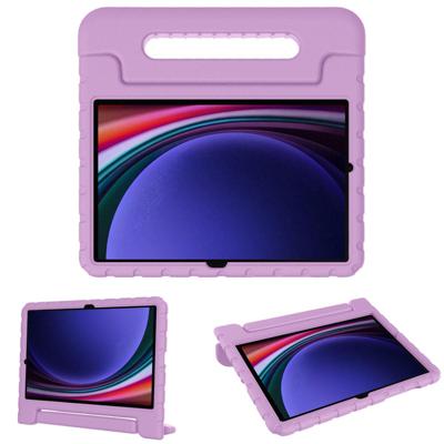 Accezz Kidsproof Backcover met handvat Samsung Galaxy Tab S9 / Tab S9 FE Tablethoesje Paars