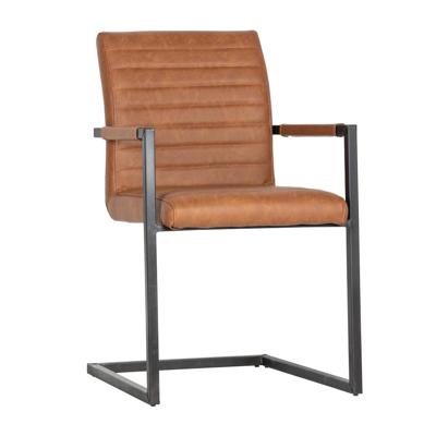 WOOOD Eetkamerstoel 'Bas' kleur Cognac WOOOD Eetkamerstoel 'Bas' kleur Cognac